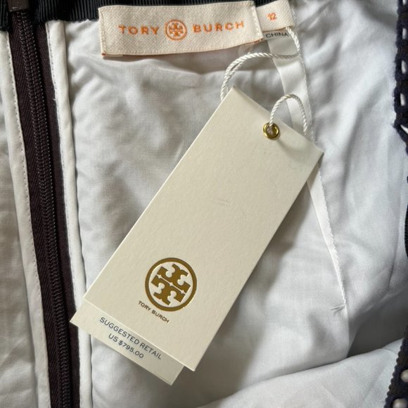 Tory Burch Embroidered Eyelet Pencil Skirt- 12 - Picture 7 of 13